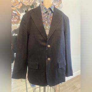 Cubavera Men’s Sports Jacket Black Linen           Size Large